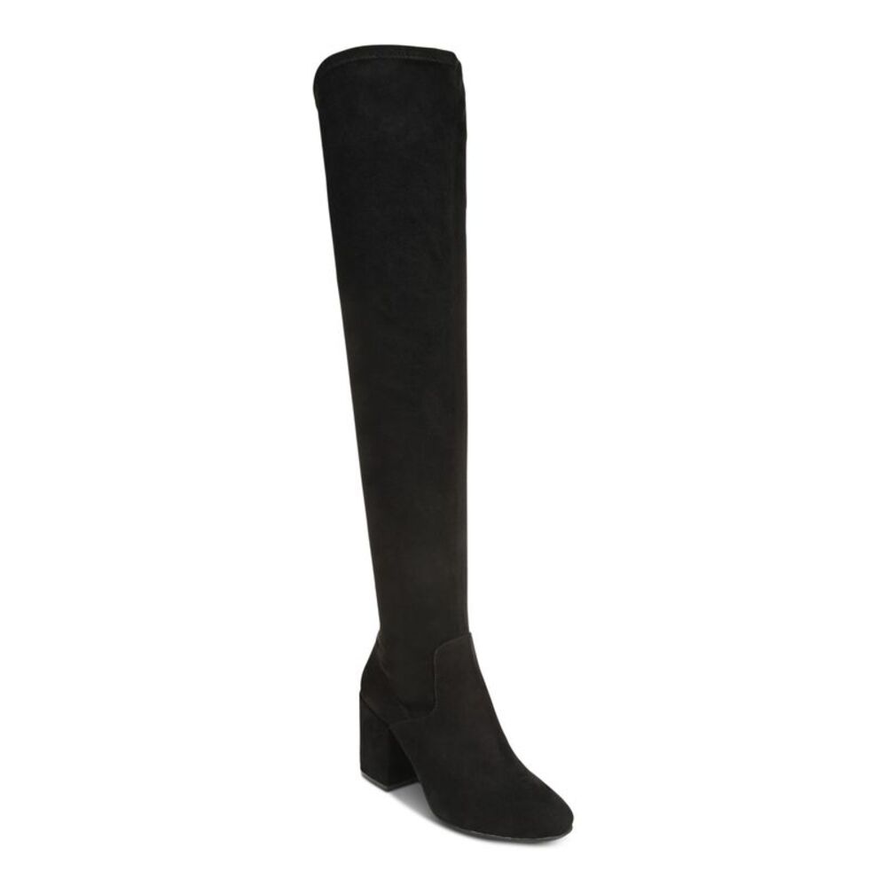 BAR III Womens Black Comfort Gabrie Round Toe Block Heel Zip-Up Heeled Boots 6 M